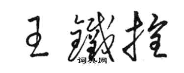 駱恆光王鐵拴草書個性簽名怎么寫