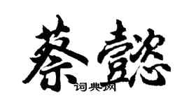 胡問遂蔡懿行書個性簽名怎么寫