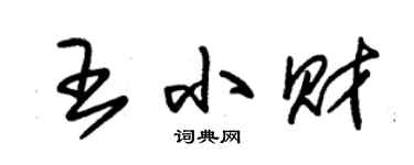 朱錫榮王小財草書個性簽名怎么寫