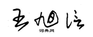 朱錫榮王旭信草書個性簽名怎么寫
