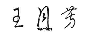 駱恆光王月芳草書個性簽名怎么寫