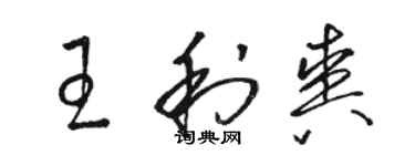 駱恆光王利爽草書個性簽名怎么寫