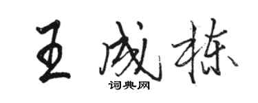 駱恆光王成棟行書個性簽名怎么寫