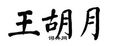 翁闓運王胡月楷書個性簽名怎么寫