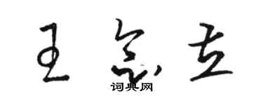 駱恆光王念立草書個性簽名怎么寫