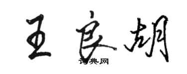 駱恆光王良胡行書個性簽名怎么寫