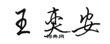 駱恆光王奕安行書個性簽名怎么寫