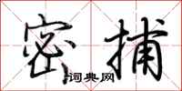 荊霄鵬密捕行書怎么寫