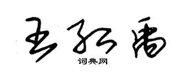 朱錫榮王紅禹草書個性簽名怎么寫