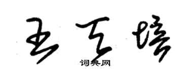 朱錫榮王天培草書個性簽名怎么寫