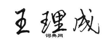 駱恆光王理成行書個性簽名怎么寫