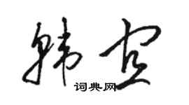 駱恆光韓宜草書個性簽名怎么寫