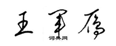 梁錦英王軍雁草書個性簽名怎么寫