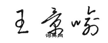 駱恆光王景喻草書個性簽名怎么寫