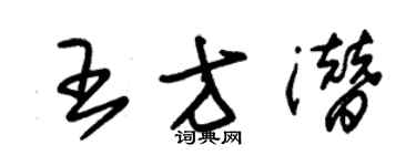 朱錫榮王方潛草書個性簽名怎么寫