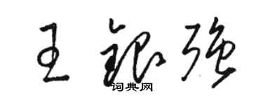 駱恆光王銀強草書個性簽名怎么寫