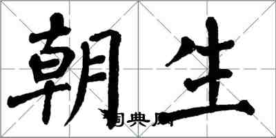 翁闓運朝生楷書怎么寫