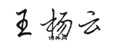 駱恆光王楊雲行書個性簽名怎么寫