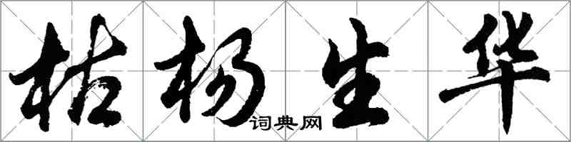 胡問遂枯楊生華行書怎么寫