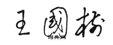 駱恆光王國樹草書個性簽名怎么寫