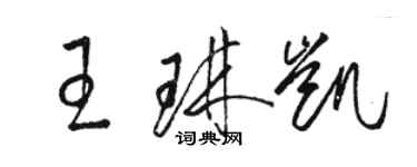 駱恆光王琳凱草書個性簽名怎么寫