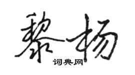 駱恆光黎楊行書個性簽名怎么寫