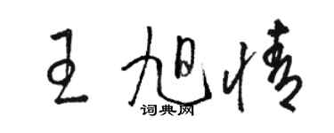 駱恆光王旭情草書個性簽名怎么寫