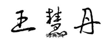 曾慶福王慧丹草書個性簽名怎么寫