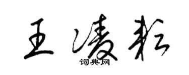 梁錦英王凌耘草書個性簽名怎么寫