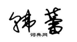 朱錫榮韓蕾草書個性簽名怎么寫