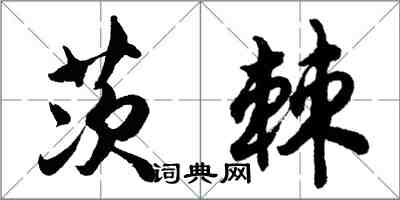 胡問遂茨棘行書怎么寫