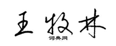 梁錦英王牧林草書個性簽名怎么寫