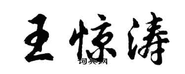 胡問遂王驚濤行書個性簽名怎么寫