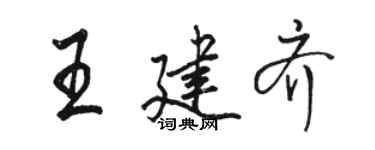 駱恆光王建齊行書個性簽名怎么寫