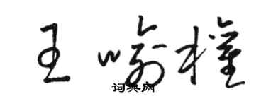 駱恆光王喻權草書個性簽名怎么寫