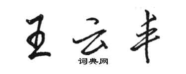駱恆光王雲豐行書個性簽名怎么寫