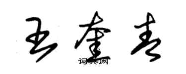 朱錫榮王奎青草書個性簽名怎么寫