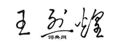 駱恆光王烈煌草書個性簽名怎么寫