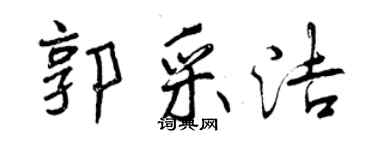 曾慶福郭采潔行書個性簽名怎么寫