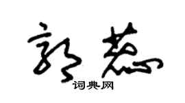 朱錫榮郭蕊草書個性簽名怎么寫