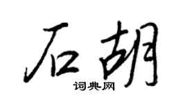 王正良石胡行書個性簽名怎么寫