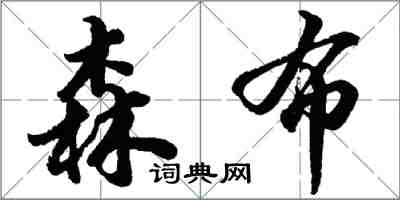 胡問遂森布行書怎么寫