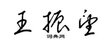 梁錦英王振望草書個性簽名怎么寫