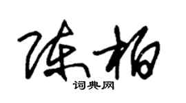 朱錫榮陳柏草書個性簽名怎么寫