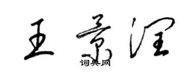 梁錦英王景潤草書個性簽名怎么寫