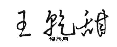 駱恆光王乾甜草書個性簽名怎么寫