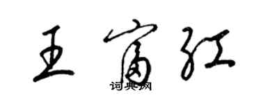 梁錦英王富紅草書個性簽名怎么寫