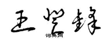 曾慶福王登鋒草書個性簽名怎么寫