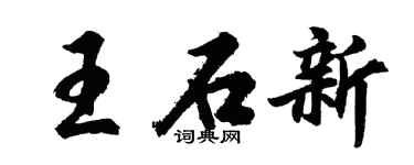胡問遂王石新行書個性簽名怎么寫