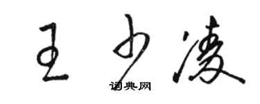 駱恆光王少凌草書個性簽名怎么寫